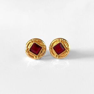 Swarovski Red Ruby Crystal Earrings